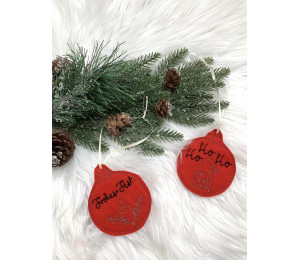 ADVENTSKALENDER 6. Dezember - 16 Anhänger Weihnachtskugeln Doodle